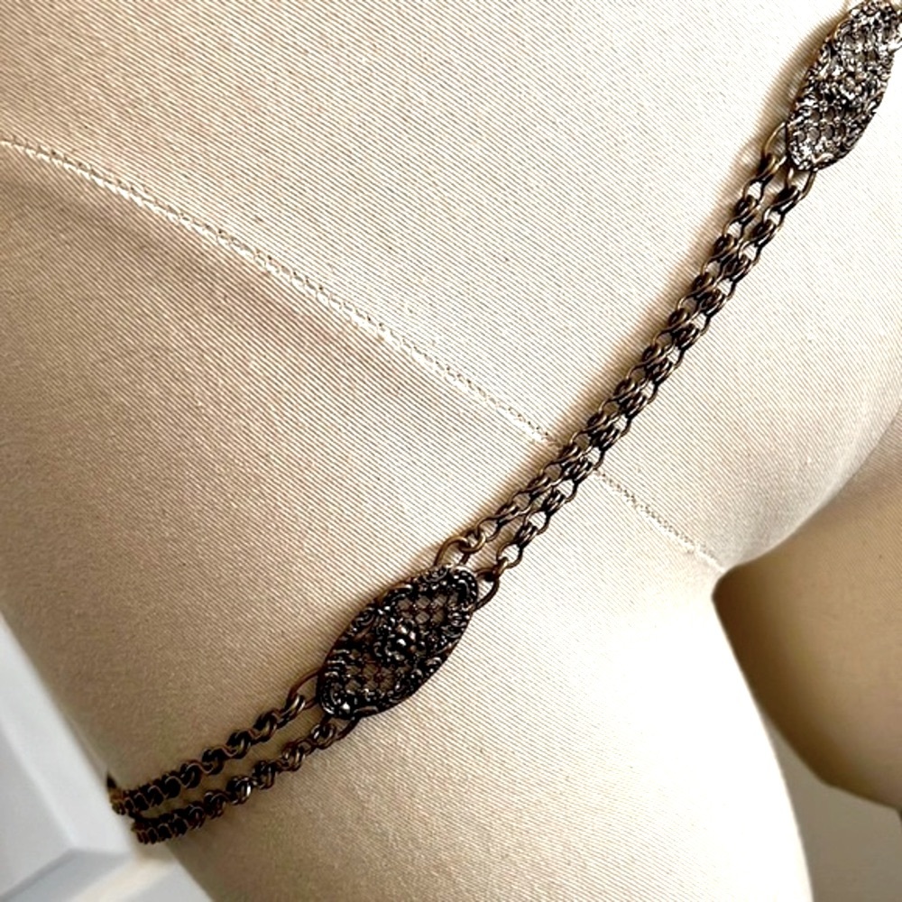 Belt or Necklace / Filigree & Rose / Metal - Picture 10 of 10